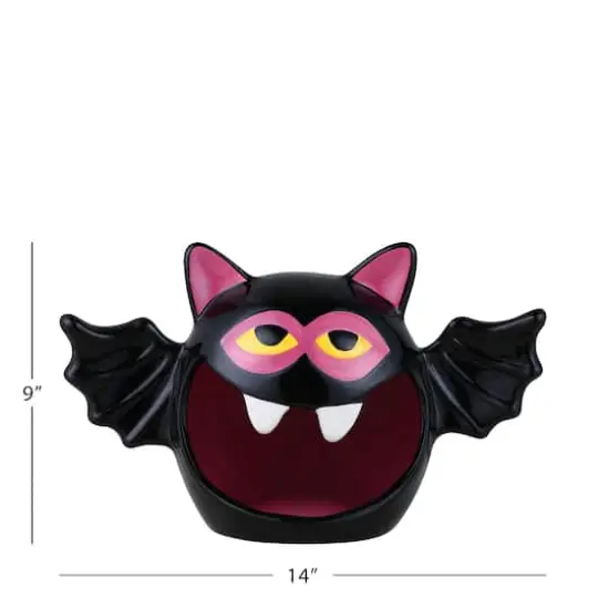 Mr. Halloween 9" Motion Activated Ceramic Bat Candy Bowl {4}
