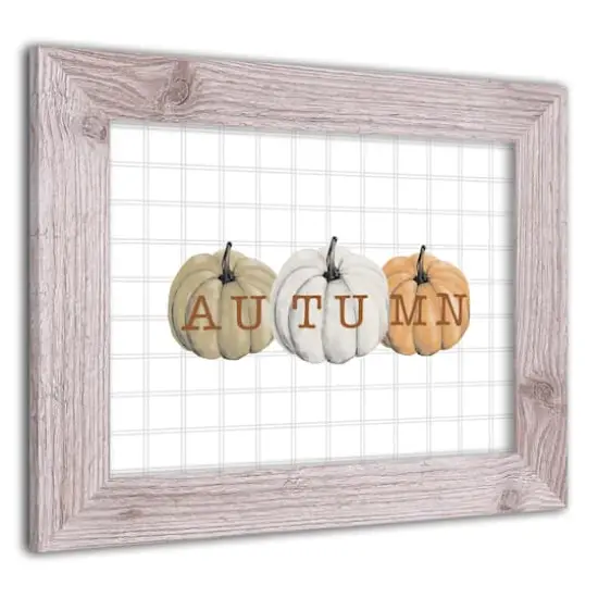 Autumn Pumpkins Western White Framed Print {3}