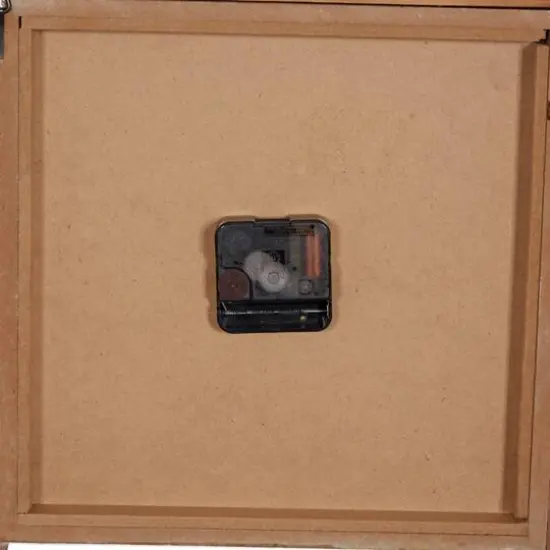 Brown Wood Farmhouse Wall Clock, 24" x 12" x 4" {7}