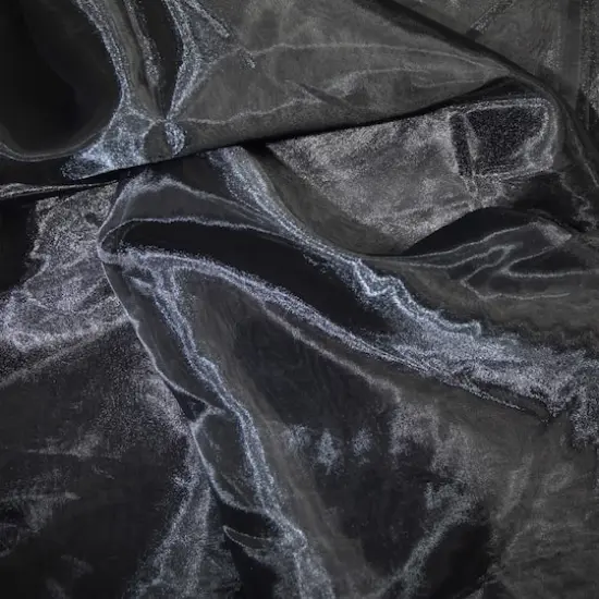 Feldman Organza Polyester Fabric Black {5}