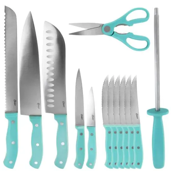 Oster Evansville 14-Piece Light Blue Stainless Steel Cutlery Set {9}