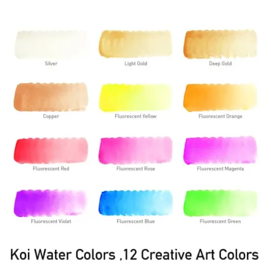 Koi Creative Art Colors (CAC) Watercolor Set, 12-Colors {5}