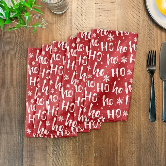 Ho Ho Ho Pattern Cotton Twill Napkin {4}