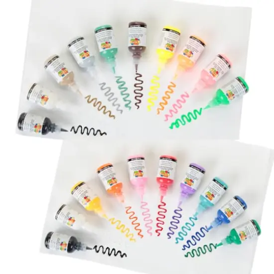 Scribbles&reg; Shiny Rainbow 3D Fabric Paint Set {5}