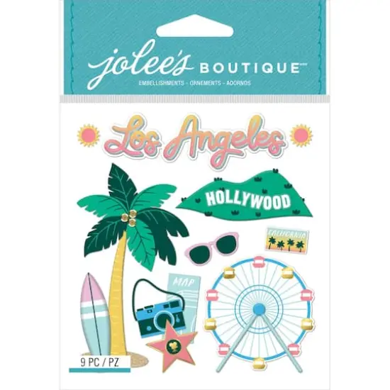 Jolee's Boutique Themed Embellishments 9/Pkg-LA Travel {3}