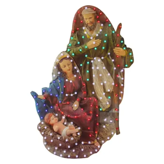 48" LED Lighted Holy Family Christmas Nativity Scene Outdoor Decoration {1}