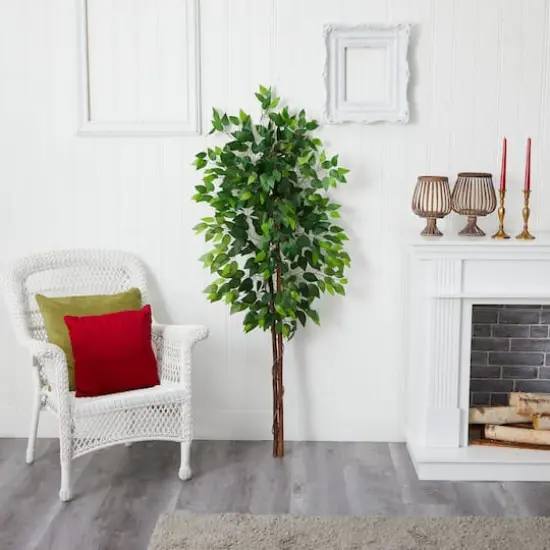 5ft. Artificial Double Trunk Ficus Tree {5}