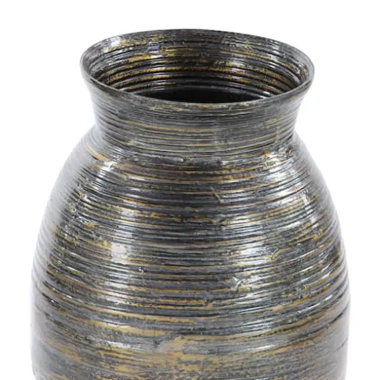 Brown Bamboo Traditional Vase, 20" x 10" x 10" {4}