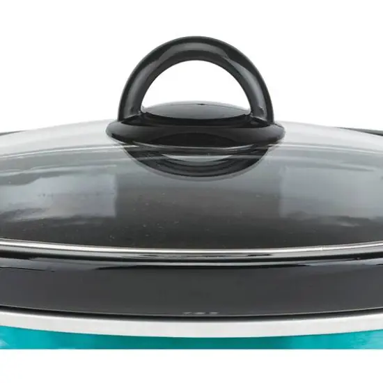 Brentwood Blue 4.5qt. Scallop-Pattern Slow Cooker {8}