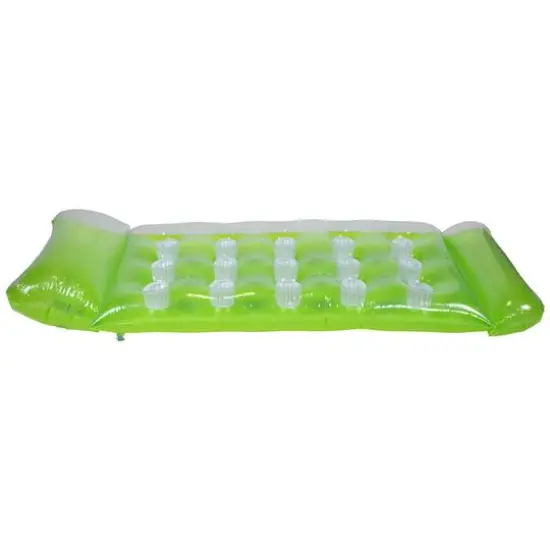 64.75" Green 15-Pocket Inflatable Swimming Pool Lounge  {6}