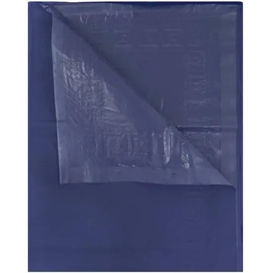 JAM Paper 108" Rectangular Plastic Lined Paper Table Cover Navy Blue {4}