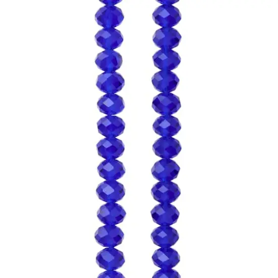 Sapphire Glass Rondelle Beads, 8mm by Bead Landing&trade; {1}