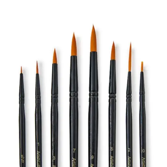Necessities&trade; Golden Synthetic Round Acrylic Brushes By Artist's Loft&reg; {4}