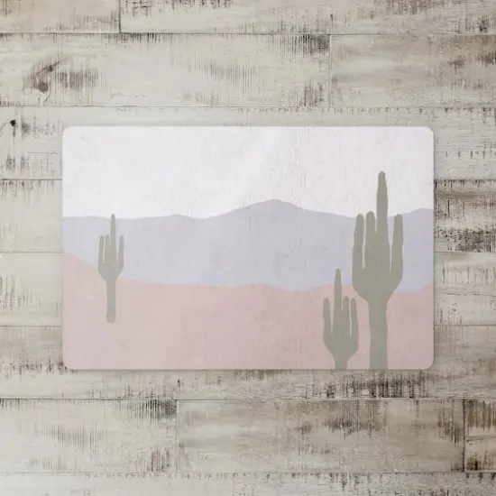 Mountains And Cactus 27" x 18" Floor Mat {1}