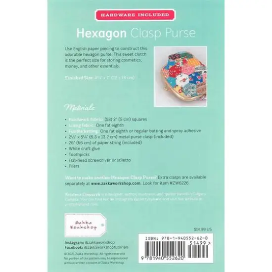 Zakka Workshop Hexagon Clasp Purse Kit {4}