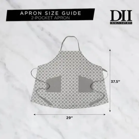 DII&reg; Aqua Lattice Print 2-Pocket Apron Assorted {6}
