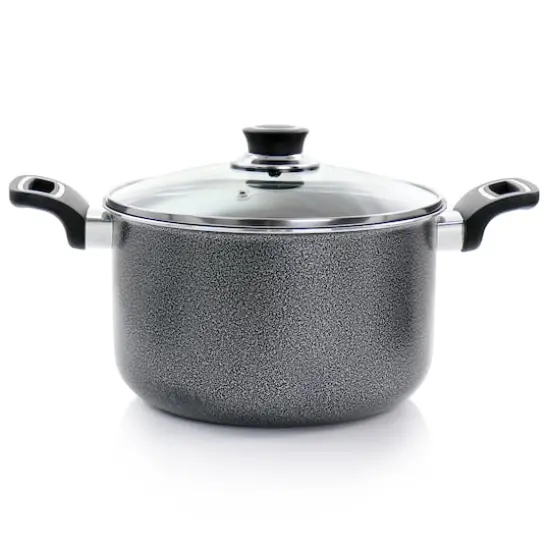 Oster Clairborne 3-Piece Charcoal Gray Aluminum Nonstick Pasta Pot with Lid {3}