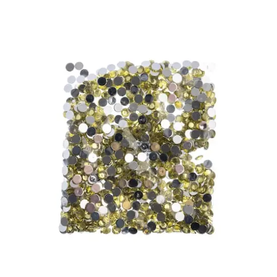 John Bead 6mm Acrylic Round Flat Back Rhinestones, 1,000ct. Yellow {4}
