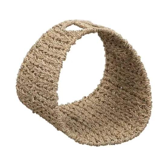 Household Essentials 15" Oval Seagrass Magazine Rack Natural {1}