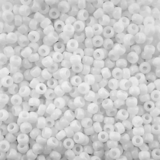 John Bead 11/0 Miyuki Glass Seed Beads, 13g White Chalk Opaque {1}