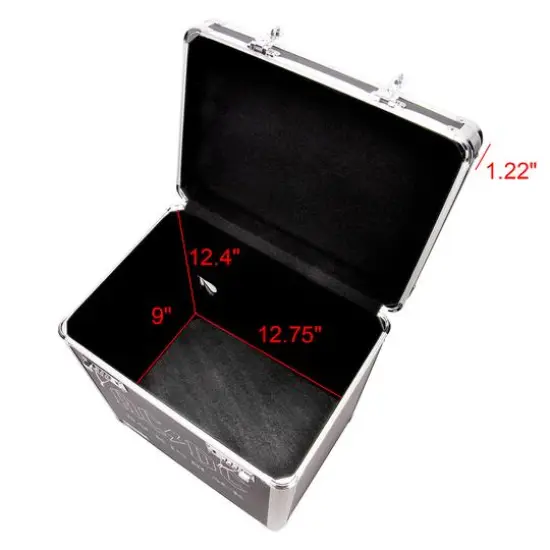 Vaultz AC/DC Back in Black Vinyl Record Storage Case {5}