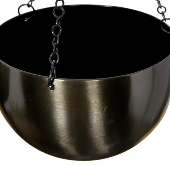 Black Metal Glam Hanging Planter Set {4}
