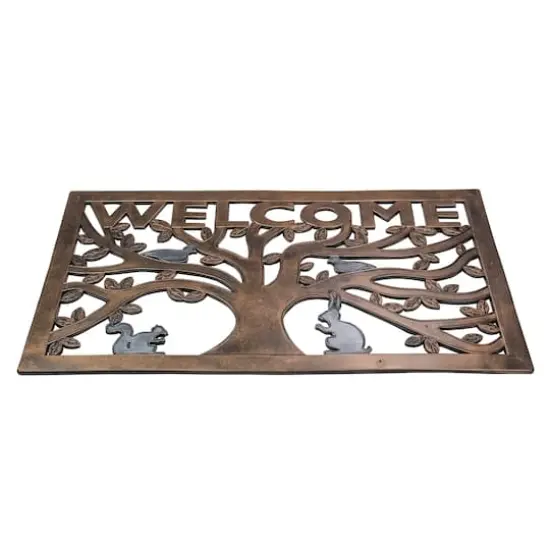 Copper Animals in Tree Welcome Doormat {5}