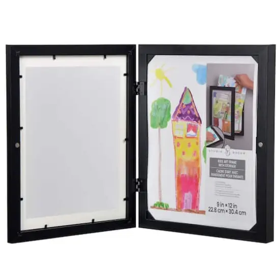 9" x 12" Kids Art Frame with Storage by Studio D&eacute;cor&reg; Black {3}