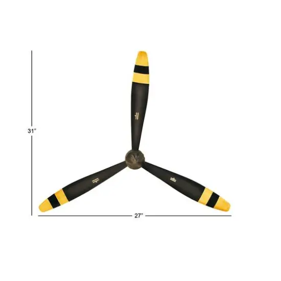 Black Metal Industrial Propellor Wall Decor, 2ct. {8}