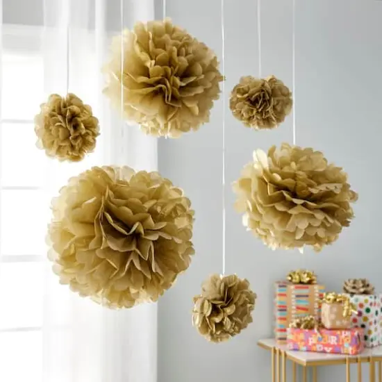 Gold Paper Pom Poms By Celebrate It&trade; {3}