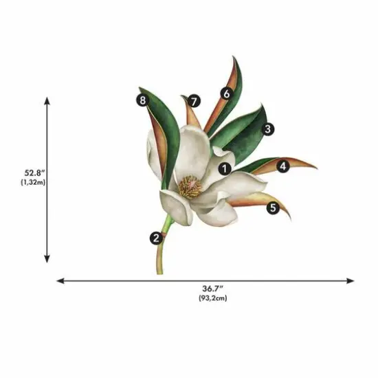 RoomMates Vintage Magnolia Peel & Stick Giant Wall Decals {4}