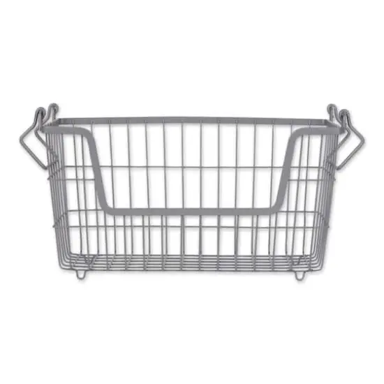 DII&reg; 13" Small Rectangle Metal Basket Cool Gray {1}