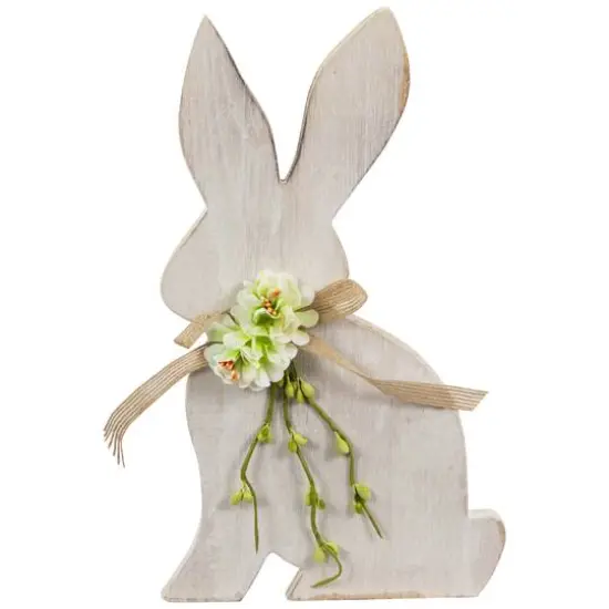 11.25" Distressed Rabbit Silhouette Easter D&eacute;cor {1}