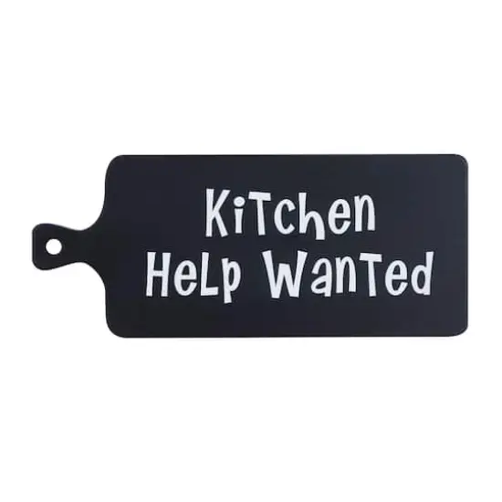 Black MDF Modern Farmhouse Wall Decor, 10" x 24" x 1" {1}