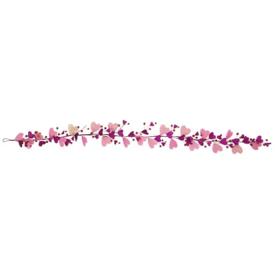 6ft. Glittered Hearts & Berries Valentine's Day Garland {5}