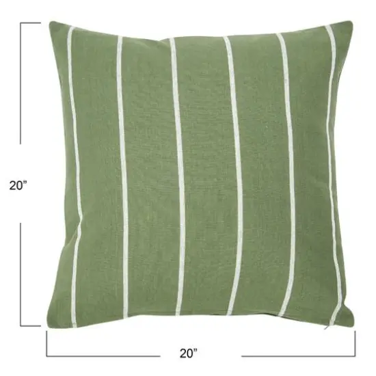 Hello Honey® 20" Square Interwoven Stripe Cotton Pillow Cover {5}