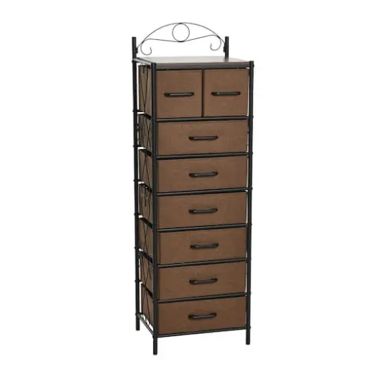 Household Essentials Victoria 54" 8-Drawer Narrow Dresser Walnut {1}