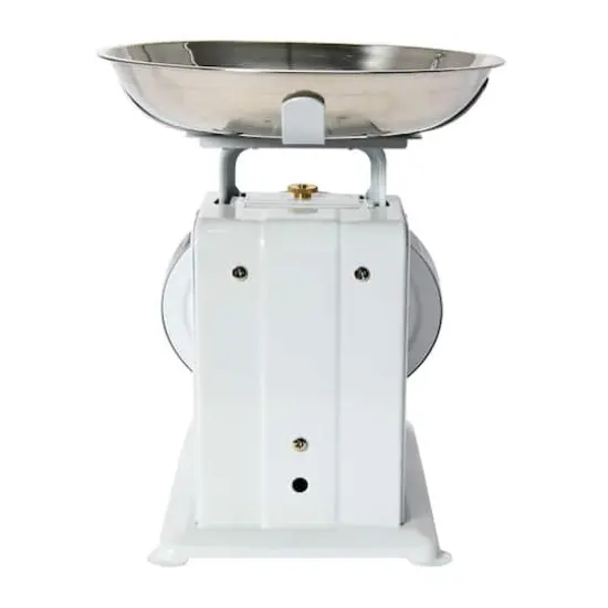 Hello Honey&reg; White Metal Kitchen Scale with Removable Tray {4}