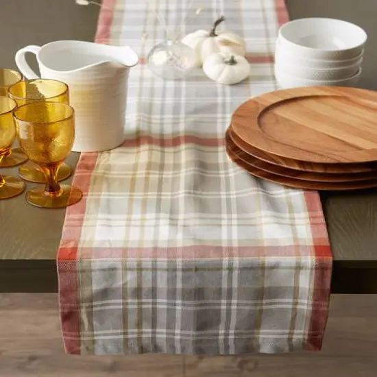 DII&reg; 72" Plaid Thanksgiving Cozy Picnic Table Runner {6}