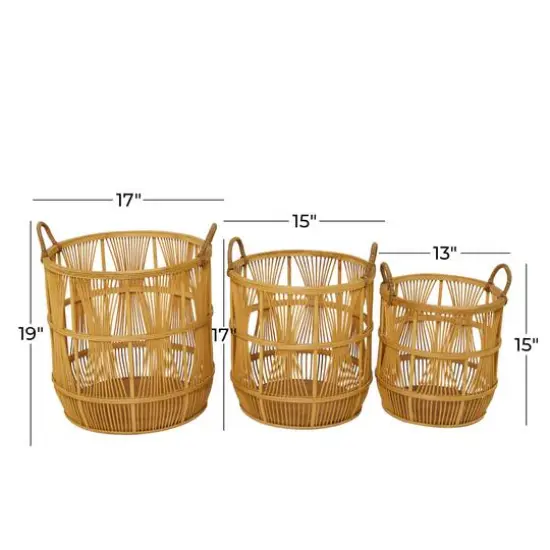Brown Bohemian Basket Set {6}