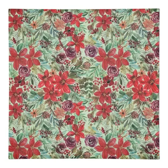 Holiday Blooms Pattern Cotton Twill Napkin {1}