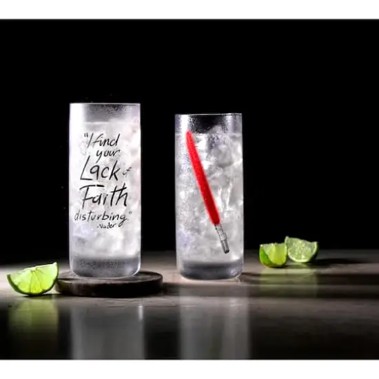 JoyJolt&reg; Star Wars&trade; 14.2oz. New Hope Darth Vader Red Lightsaber Tall Drinking Glass, 2ct. {5}