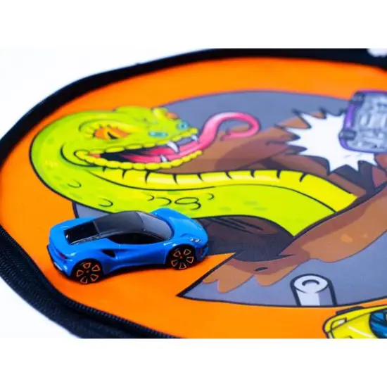 Tara Toy ZipBin Hot Wheels Wheelie Track Pack & Racetrack Mat {9}