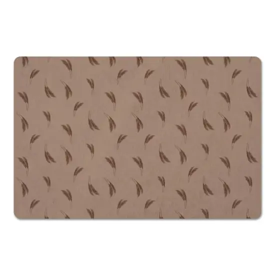 Feather Grass Floor Mat Orange and Rust {1}