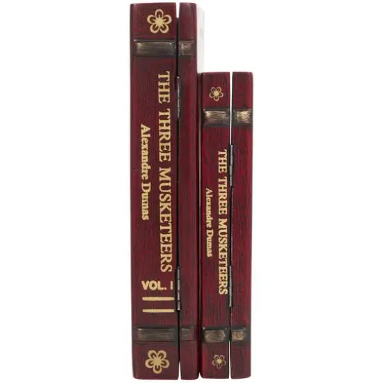 Red The Three Musketeers Storage Faux Book Box Set {14}