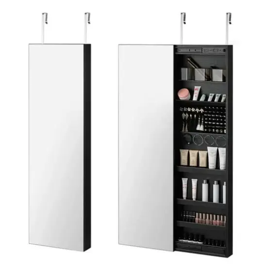 NEX&trade; Wall-Mounted Sliding Door Full Mirror Jewelry Armoire {1}