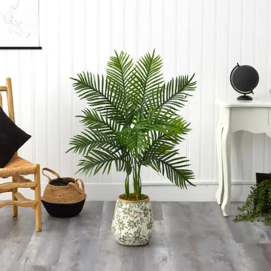 3.5ft. Areca Palm Tree in Floral Print Planter {4}
