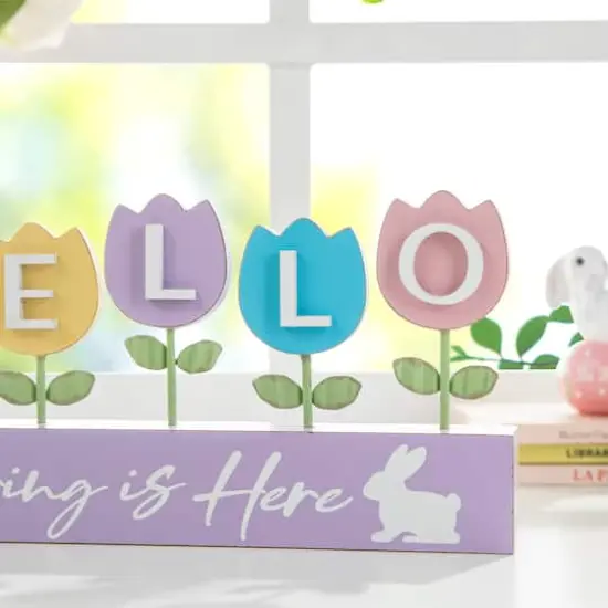 Glitzhome&reg; 12" Tulips Table D&eacute;cor {5}