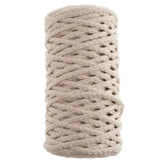 John Bead 4mm Braided Macram&eacute; Cord, 70yd. Beige {1}