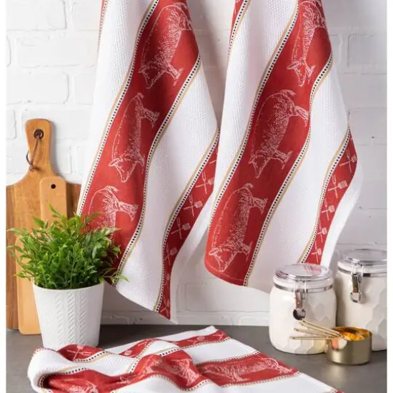 DII&reg; Pig Jacquard Dishtowel, 3ct. {6}